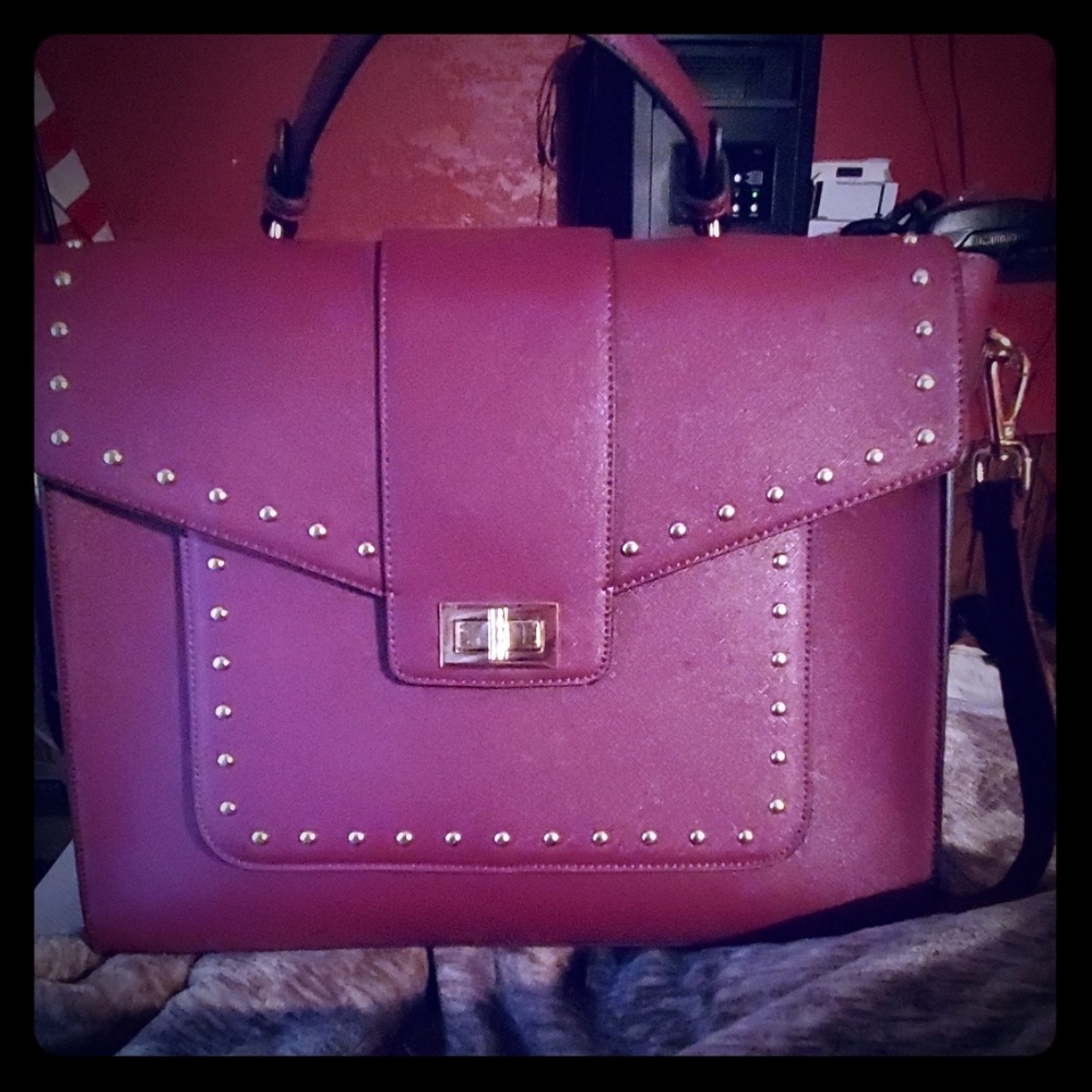 Burgundy Laptop School/Work Bag